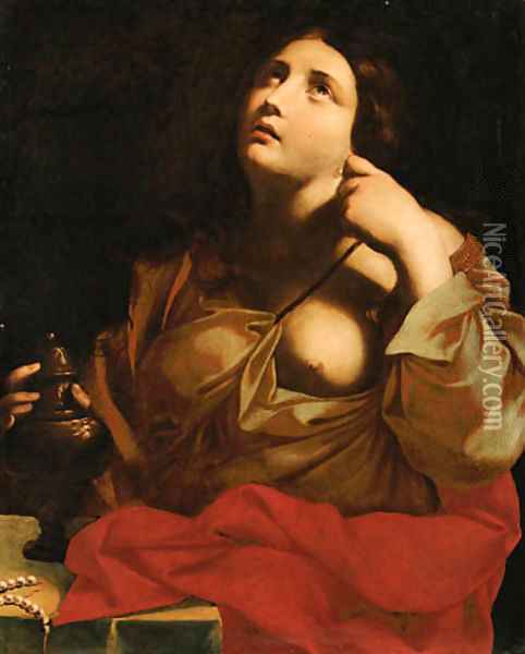 The Penitent Magdalen Oil Painting - Giovanni Giacomo Sementi