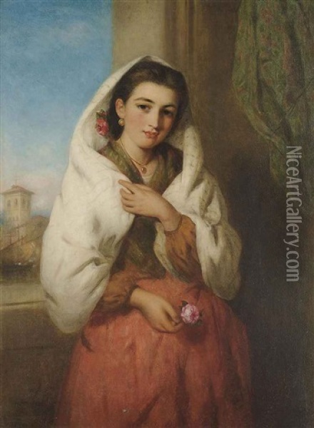The Spanish Rose Oil Painting - Charles Baxter