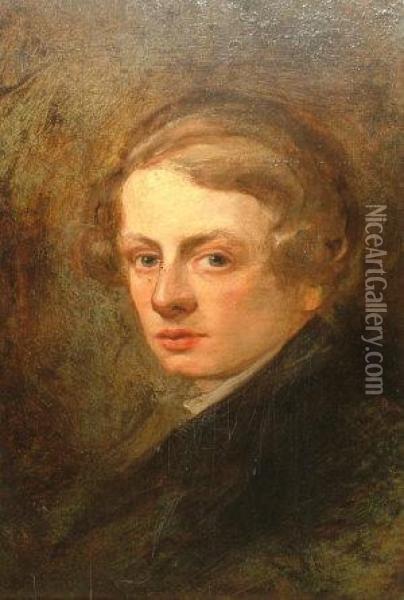 Portrait Of Charles Couzens Oil Painting - George Frederick Watts