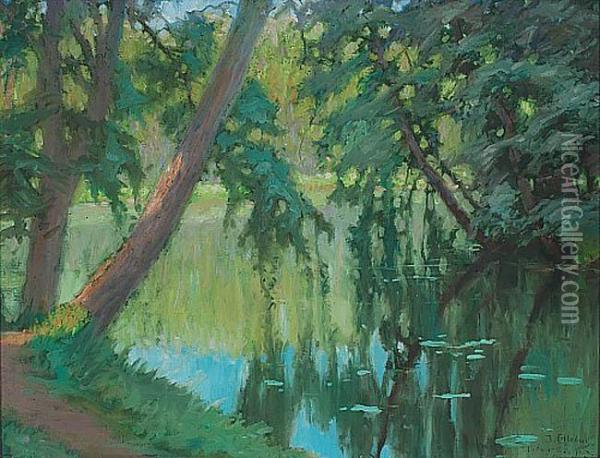 Park Oil Painting - Jozef Chlebus
