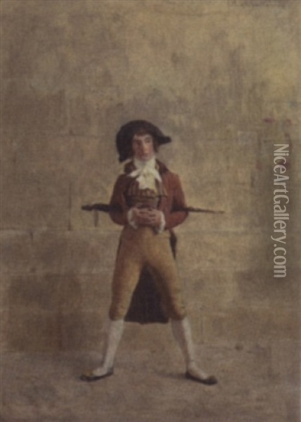 Portrait Of A Soldier Oil Painting - Ignaz Marcel Gaugengigl