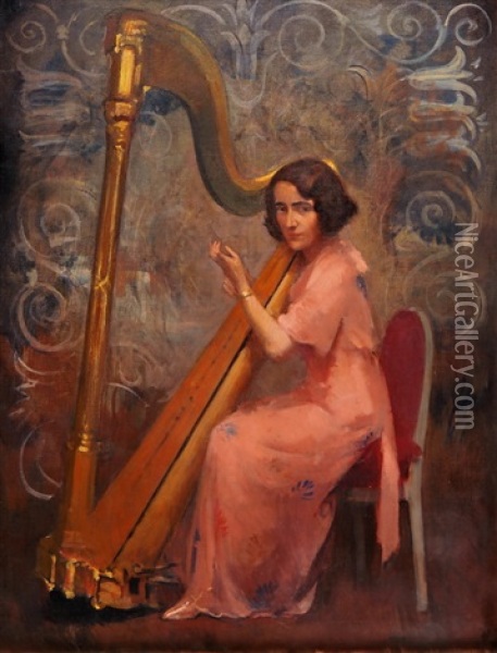 Sons Harmoniques Oil Painting - Jules-Ami Courvoisier