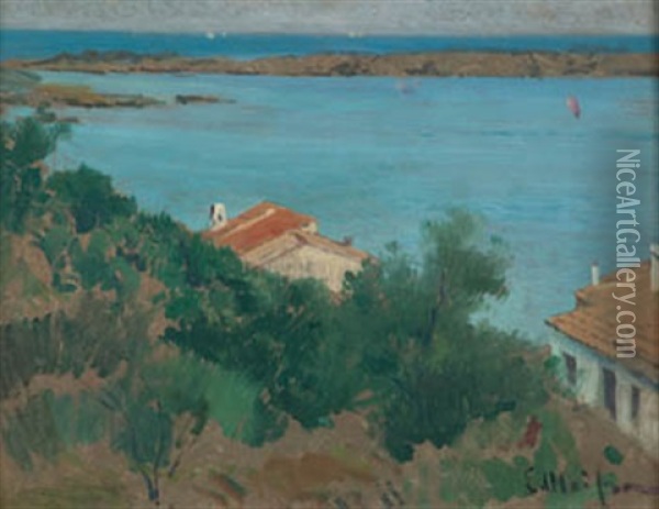 Port Llicat Oil Painting - Eliseo Meifren y Roig