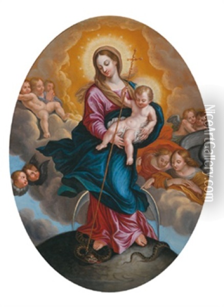 Maria Immaculata Oil Painting - Carlo Maratta