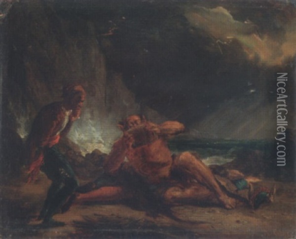Bug-jargal, D'apres Le Roman De Victor Hugo: Han D'islande, Paru En 1823 Oil Painting - Alexandre Marie Colin