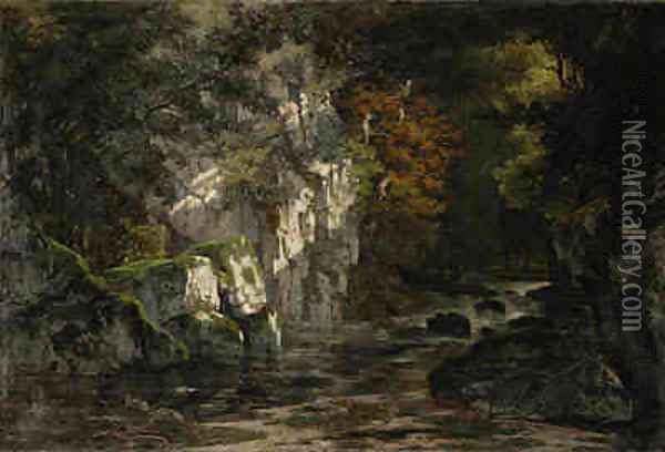 Gorge de la Loue, Jura Oil Painting - Gustave Courbet