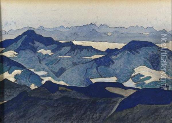 View Of Jelar-la Oil Painting - Nikolai Konstantinovich Rerikh