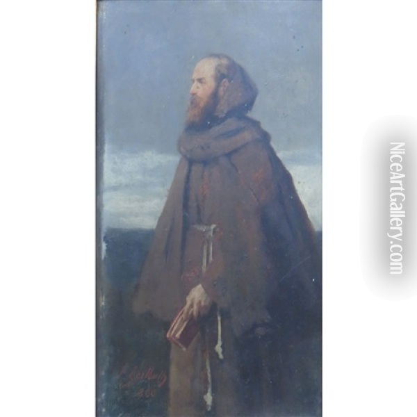 Portrait Of Moritz Hartmann As Pfaff Mauritius (the Priest Mauritius) Oil Painting - Ferdinand Heilbuth