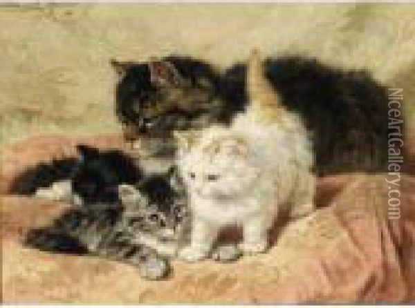 A Proud Mother Oil Painting - Henriette Ronner-Knip