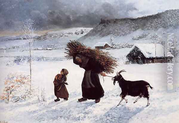 Poor Woman of the Village Oil Painting - Gustave Courbet