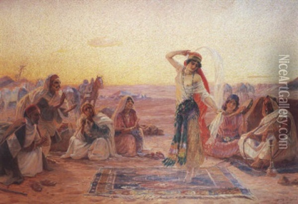 La Danse Dans Le Desert Oil Painting - Otto Pilny