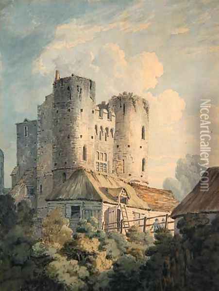 Saltwood Castle Oil Painting - Thomas Hearne