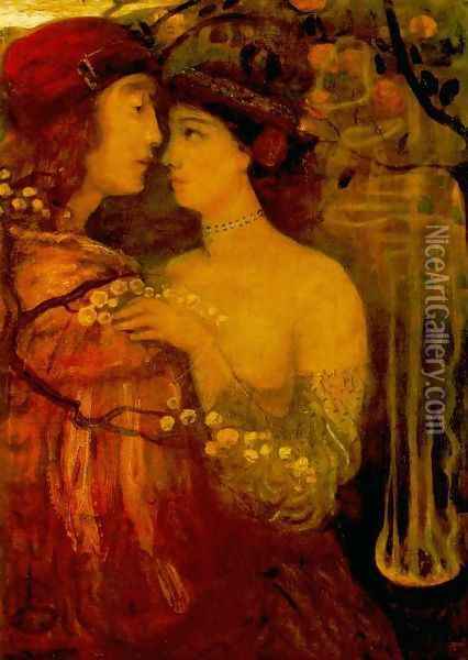 Magic 1906-07 Oil Painting - Lajos Gulacsy