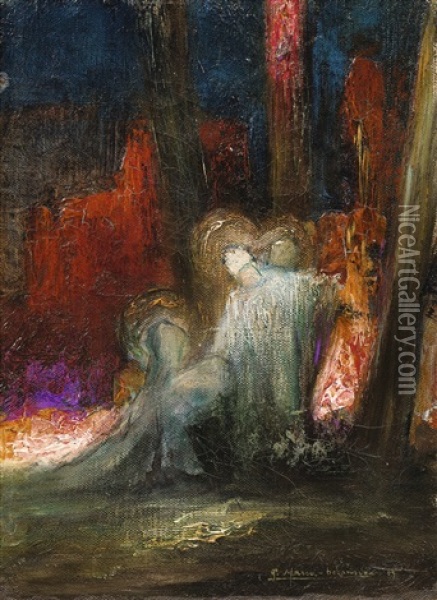 Marie's Grief Oil Painting - Pierre Amedee Marcel-Beronneau