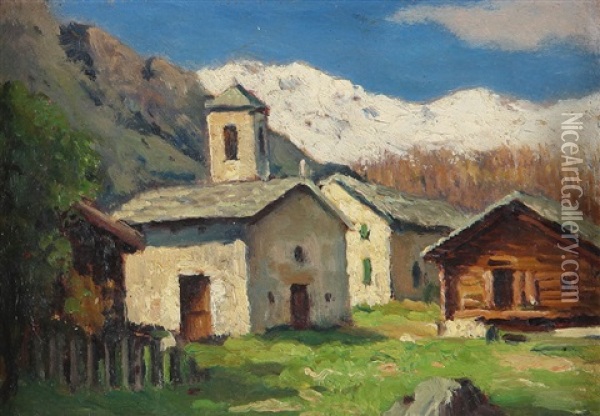Paese Montano Oil Painting - Giovanni Colmo