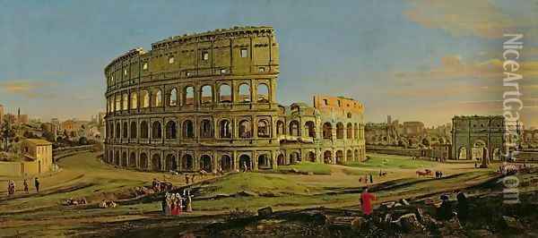 The Colosseum 2 Oil Painting - Caspar Andriaans Van Wittel