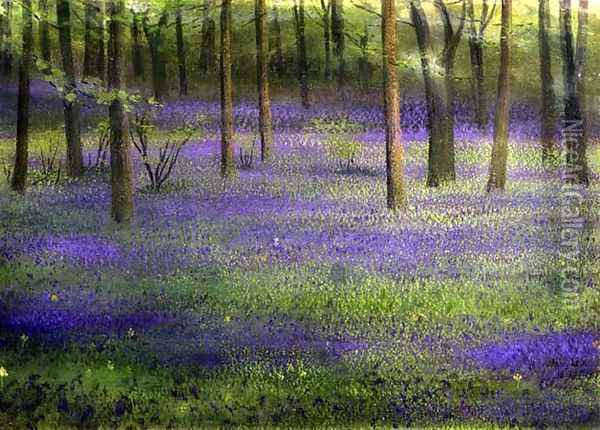 Bluebell Wood Oil Painting - Edward Clifford