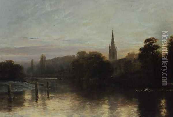 Great Marlow Oil Painting - George Vicat Cole