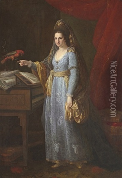 Portrait Of A Lady Oil Painting - Angelika Kauffmann