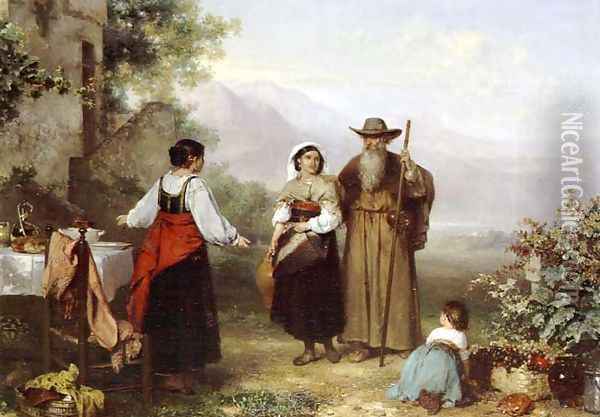 The Pilgrim Oil Painting - Karel Frans Philippeau