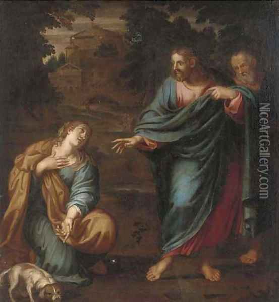 Christ and the Canaanite Woman Oil Painting - Annibale Carracci