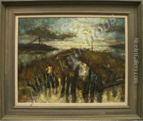 Clam Diggers Oil Painting - Harry Shoulberg