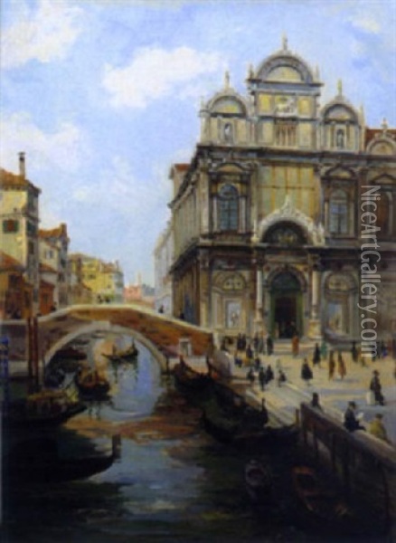 Venedig, Ospedale Oil Painting - Peter Emil Recher