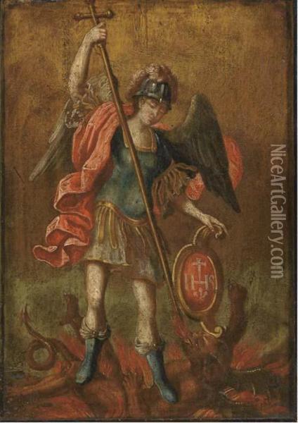Saint Michael Oil Painting - Guercino