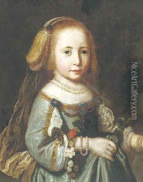 Portrait of a girl Oil Painting - Dirck Dircksz. Santvoort