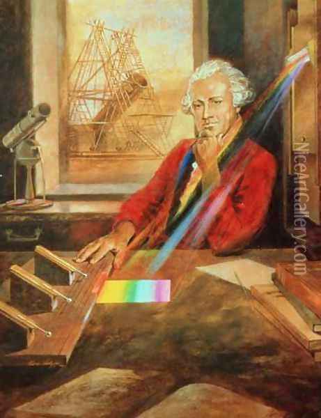 Sir William Herschel 1738-1822 Oil Painting - Ken Hodges