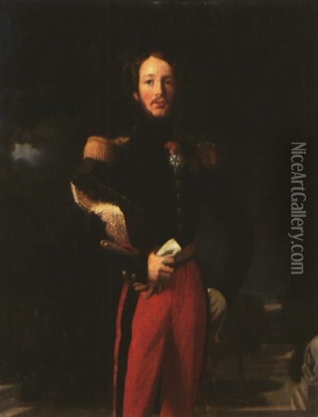 Ferdinand-philippe, Duc D'orleans, Devant Le Pard De Saint-cloud Oil Painting - Jean-Auguste-Dominique Ingres