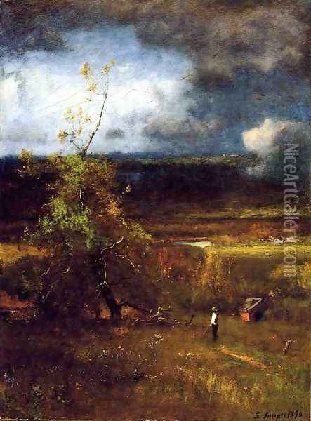 Gethering Clouds Oil Painting - George Inness