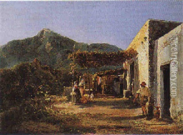 Vita Rurale Oil Painting - Ercole Gigante