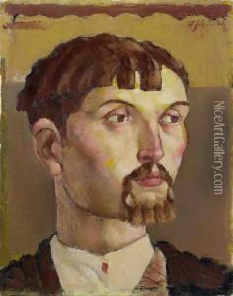 Portrait Of A Gentleman Oil Painting - Johann Robert Schuerch