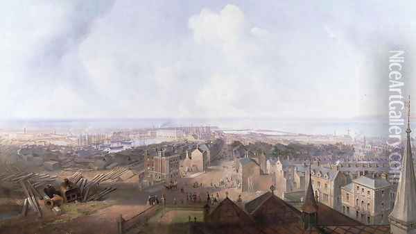 West Hartlepool in the year 1859 Oil Painting - James Wilson Carmichael