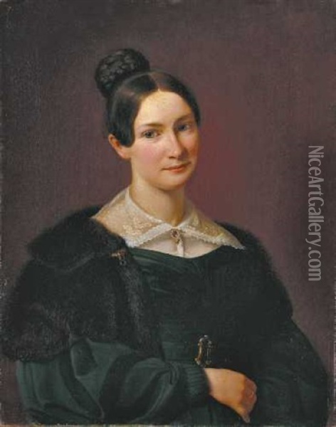 Portrat Einer Frau Oil Painting - Karl Baumbach