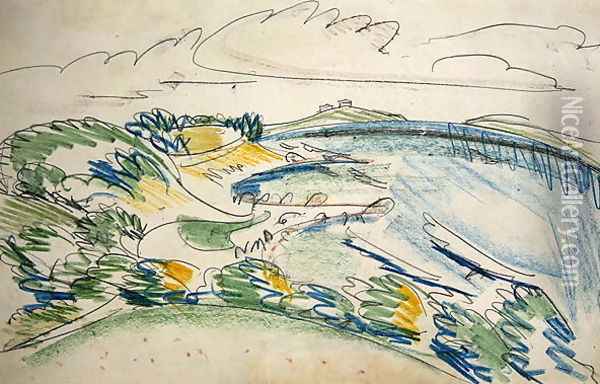 Fehmarn Coast near Wulfen Oil Painting - Ernst Ludwig Kirchner