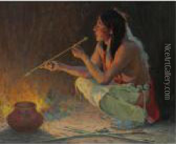 The Arrow Maker Oil Painting - Eanger Irving Couse