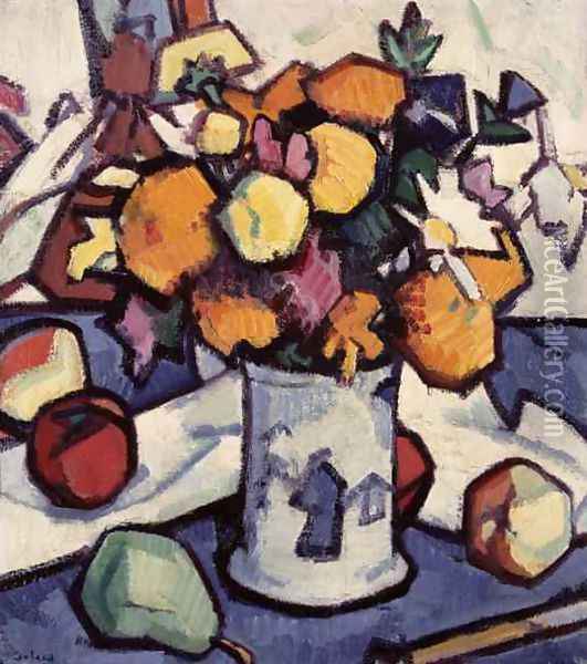 Anemones, c.1914 Oil Painting - Samuel John Peploe