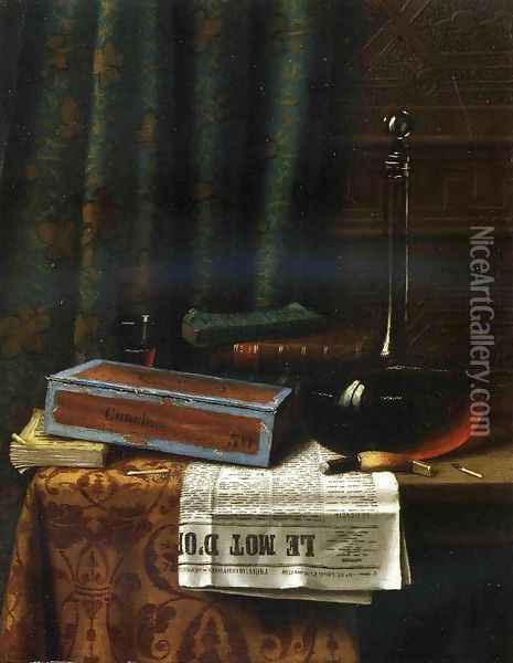 Still Life: Le Mot d'Or Oil Painting - William Michael Harnett