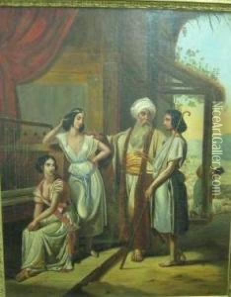 Scene Orientaliste Oil Painting - Fleury Francois Richard