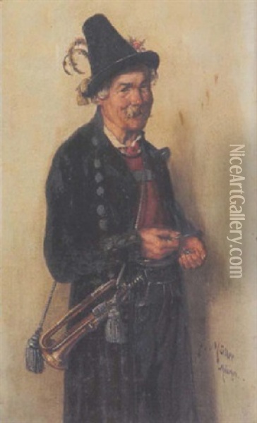 Bayerische Trompeter Oil Painting - Emma (Edle von Seehof) Mueller
