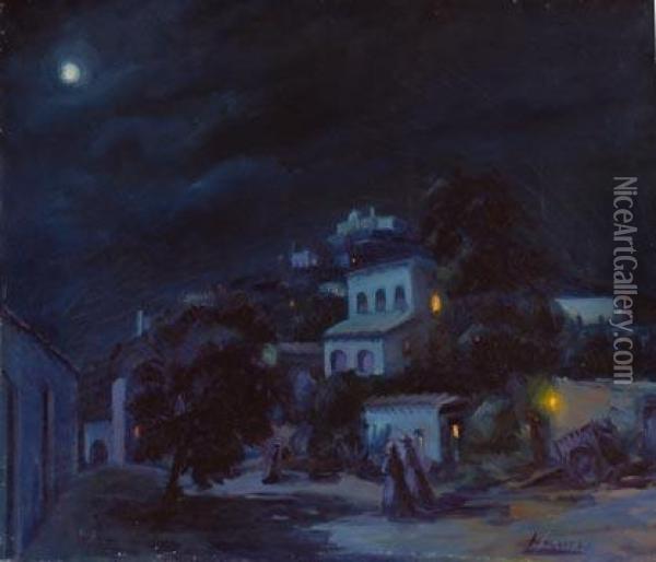 Nocturno Oil Painting - Pasquale Ruggiero