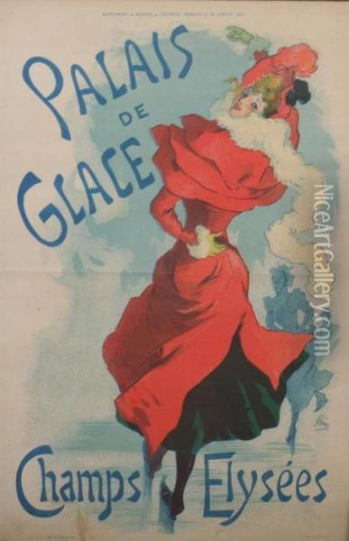 Palais De La Glace Oil Painting - Jules Cheret