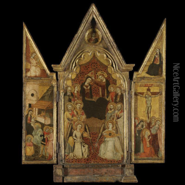 Active In Florence In The Last Third Of The 14th Century Oil Painting - Master Of The Lazzaroni Madonna