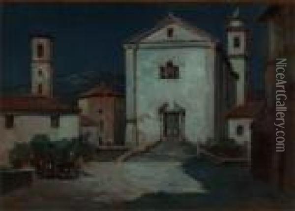 La Chiesa Del Paese Oil Painting - Giovanni Colmo