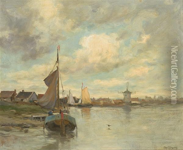 At Leidschendam Oil Painting - Charles Paul Gruppe