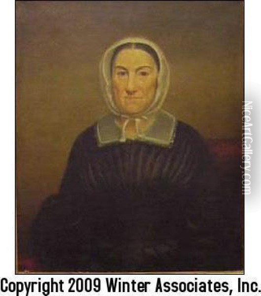 Portrait Of Abigail Martin Oil Painting - Otis A. Bullard