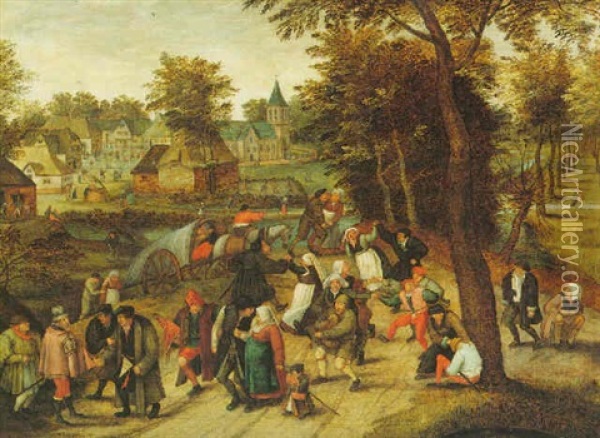 The Return From The Kermesse Oil Painting - Pieter Brueghel the Younger