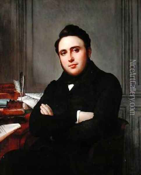 Portrait of Alexandre Auguste Ledru-Rollin 1807-74, 1838 Oil Painting - Angelique Mongez